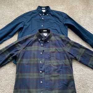 Bundle of Two Jcrew button down plaid shirts